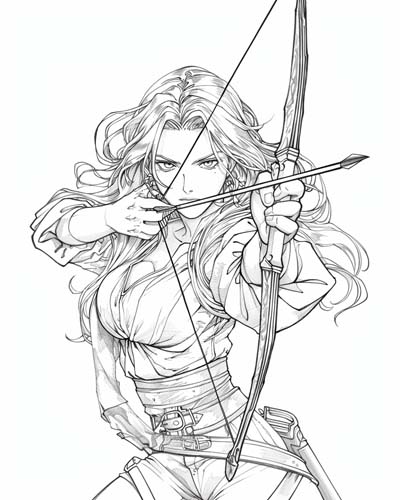 archery coloring page