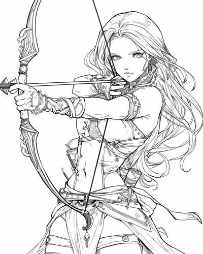 archery coloring page