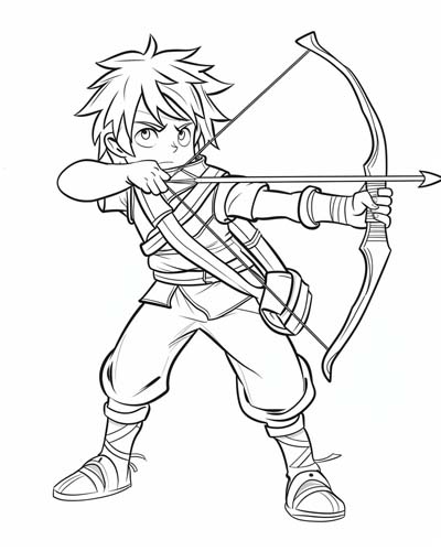 archery coloring page