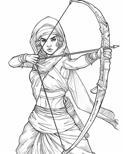 archery coloring page