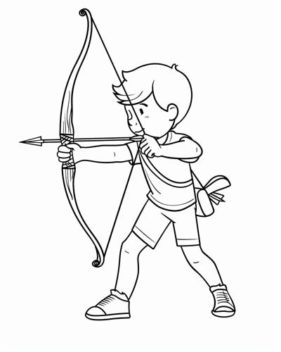 archery coloring page
