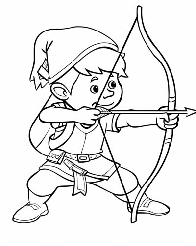 archery coloring page