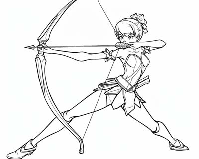 archery coloring page