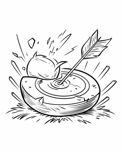 bullseye coloring page