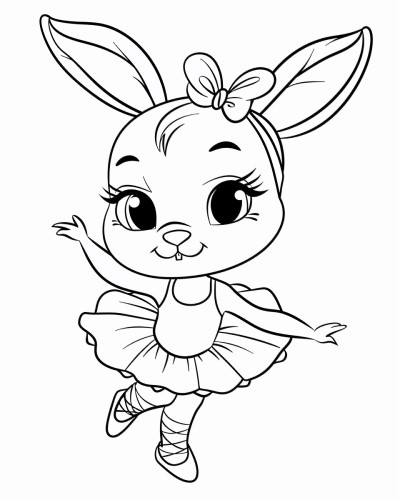 ballerina rabbit coloring page