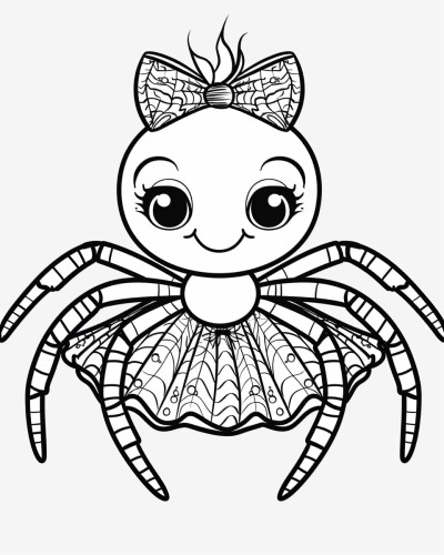 ballerina spider coloring page