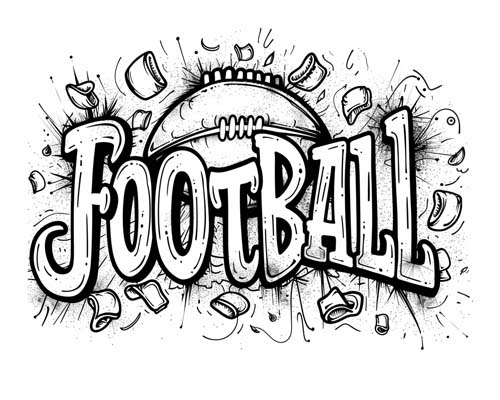 graffiti word art of the word football