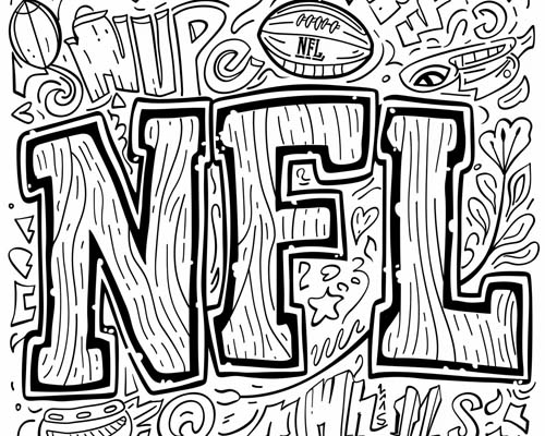 graffiti word art of the nfl