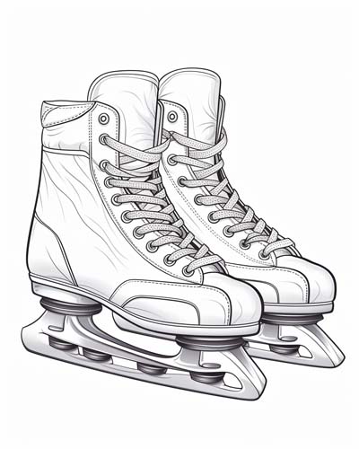 skates coloring page