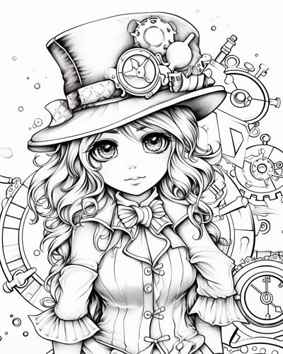 Steampunk girl with cute top