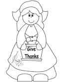 Thanksgiving pilgrim coloring page