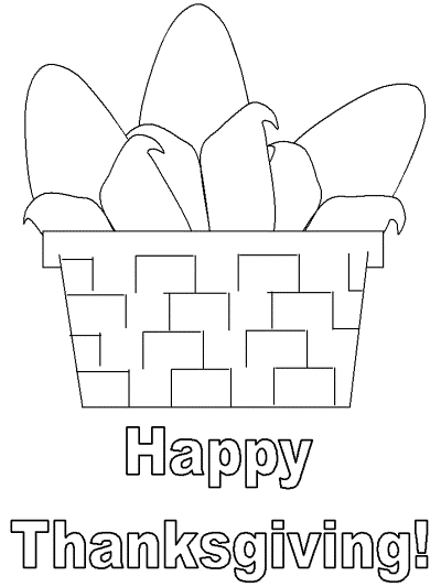 Thanksgiving coloring book pages