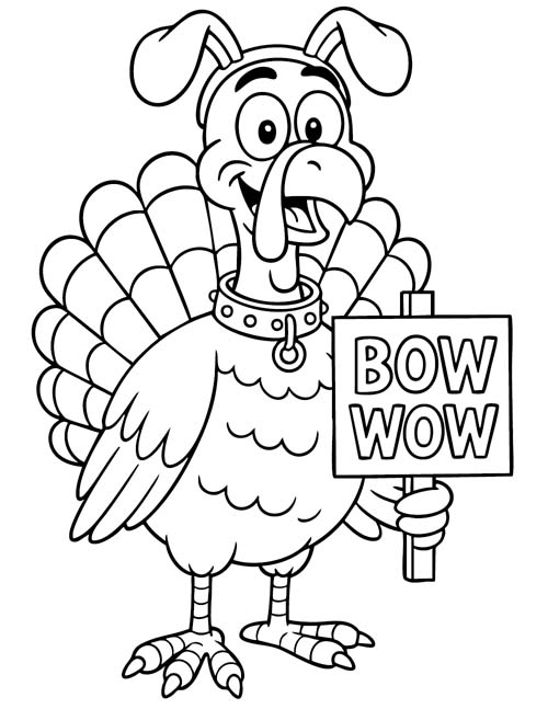 disguised turkey coloring page