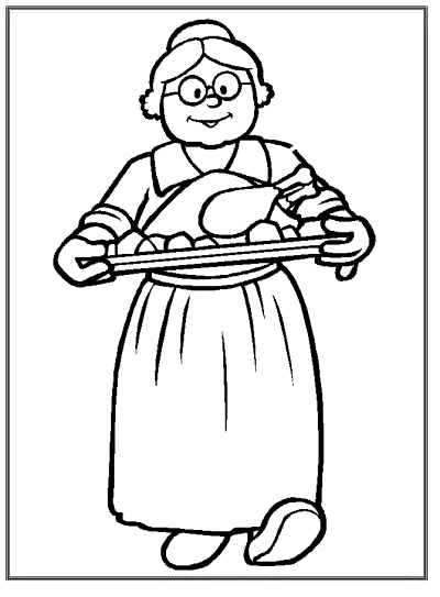 Thanksgiving coloring book pages