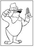 Thanksgiving pilgrim coloring page