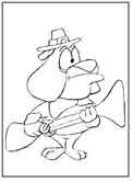 Thanksgiving pilgrim coloring page