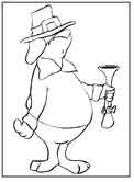 Thanksgiving pilgrim coloring page