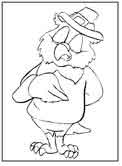 Thanksgiving pilgrim coloring page
