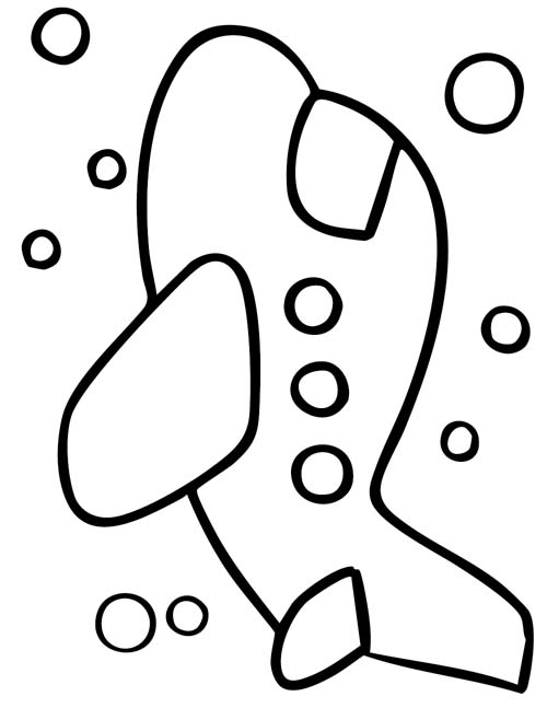 simple coloring page of an airplane