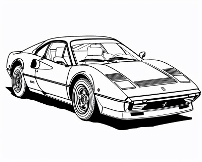 Ferrari 308 GTS coloring page