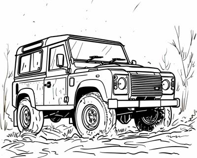 Land Rover coloring page
