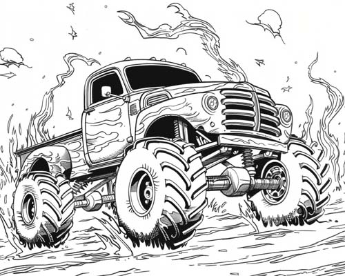 Monster Truck Coloring Page