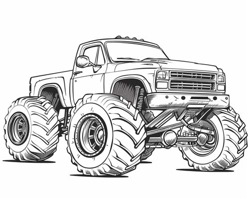 Monster Truck Coloring Page