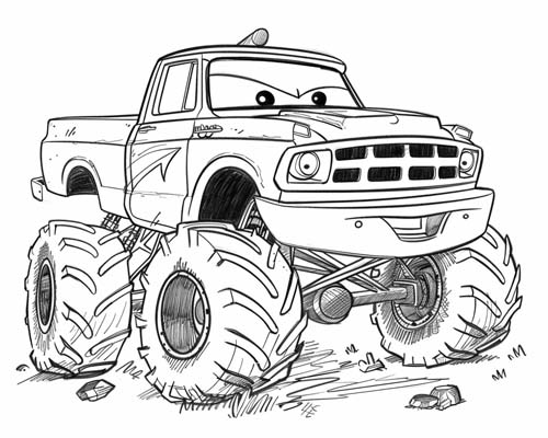 Monster Truck Coloring Page