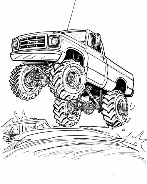 Monster Truck Coloring Page