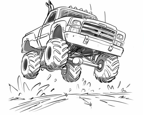 Monster Truck Coloring Page