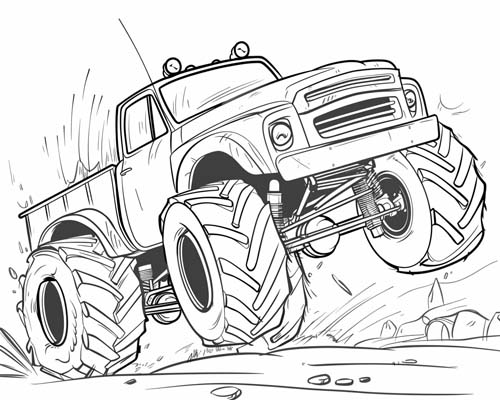 Monster Truck Coloring Page