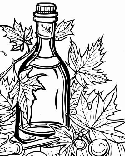 coloring page of maple syrup