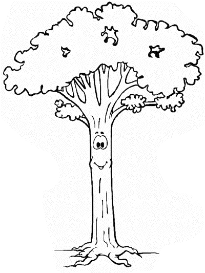 trees coloring book pages