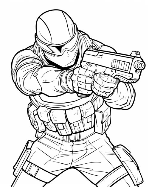 coloring page of Snake Eyes