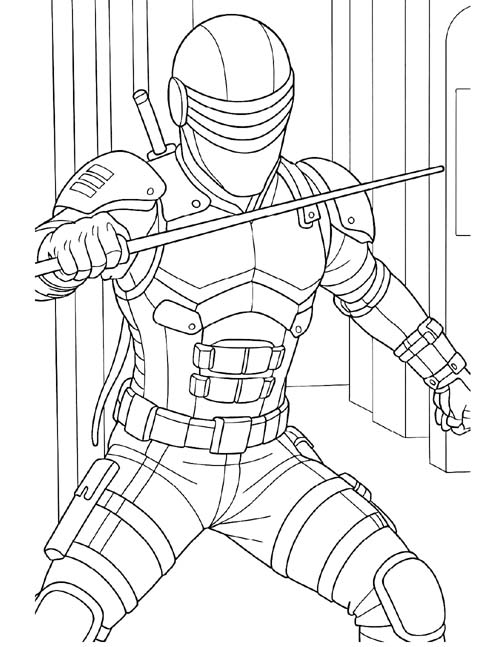coloring page of Snake Eyes