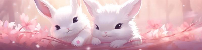 artwork of cute bunnies