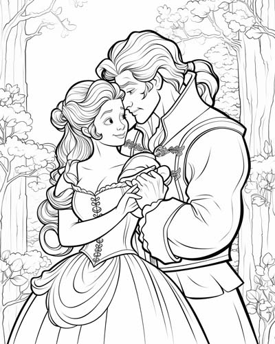 John and Abigail Adams coloring page