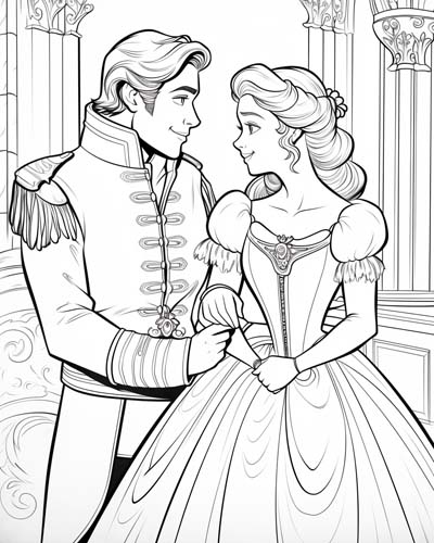 Napoleon and Josephine coloring page
