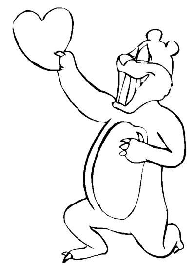 Valentine's Day coloring page