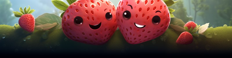 artwork of cute strawberries