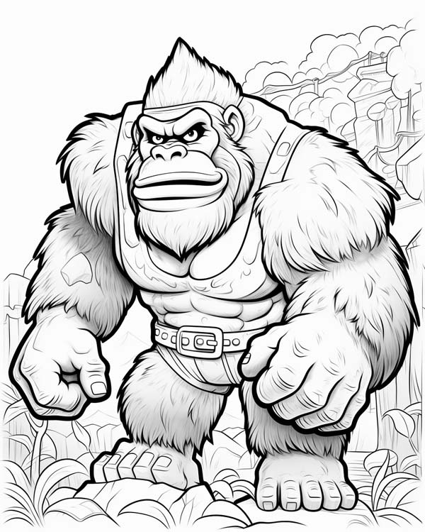 Donkey Kong coloring page