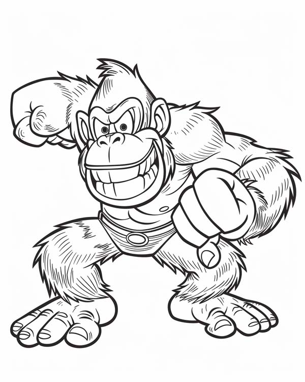 Donkey Kong coloring page