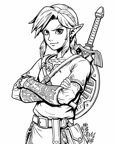 Legend of Zelda, Breath of the Wild coloring page