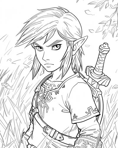 Legend of Zelda, Breath of the Wild coloring page