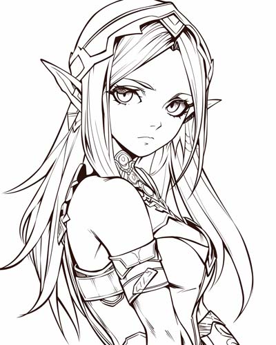 Legend of Zelda, Breath of the Wild coloring page