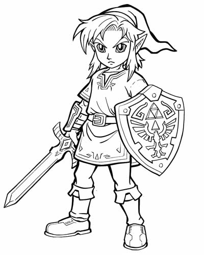 Legend of Zelda, Ocarina of Time coloring page