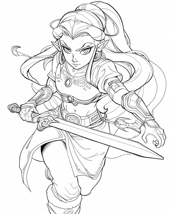 coloring page of Urbosa