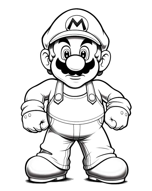 Super Mario coloring page