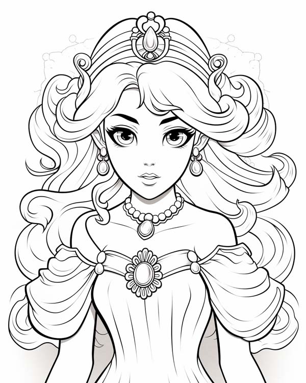 Princess Peach coloring page