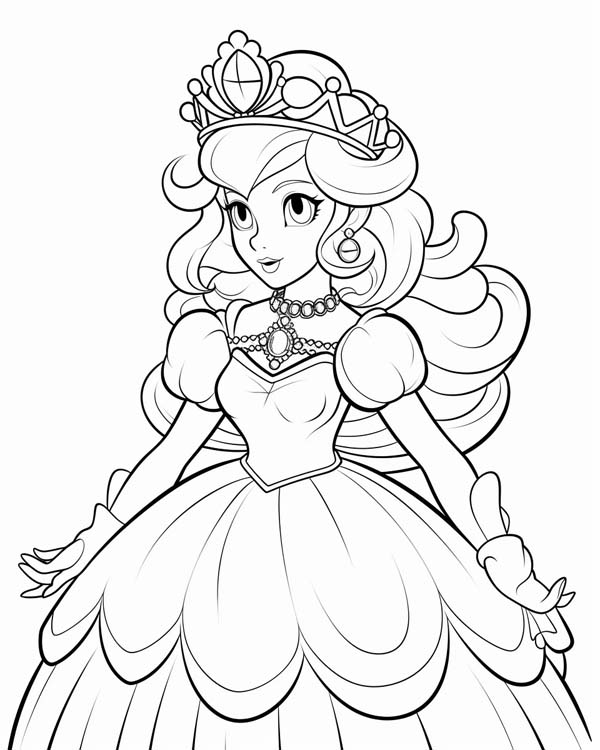 Princess Peach coloring page